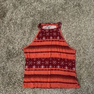 Mudd highneck orange crop top size large